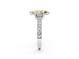 White gold Fancy Yellow Marquise  Cut Diamond Pave Band with Four-Prong Setting_2