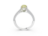 White gold Fancy Yellow Marquise  Cut Diamond Pave Band with Four-Prong Setting_3