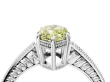 White gold Fancy Yellow Marquise Cut Diamond Ring with Milgrain Pavé Band and Four-Prong Setting_35