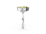 White gold Fancy Yellow Marquise Cut Diamond Ring with Side Stones and Four-Prong Setting_67