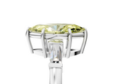 White gold Fancy Yellow Marquise  Cut Diamond Ring with Tapered Baguette Side Stones in Four-Prong Setting_5