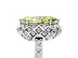 White gold Fancy Yellow Marquise Cut Diamond Scalloped Halo Engagement Ring with Round Shared Prong Band_25