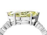 White gold Fancy Yellow Marquise Cut Diamond Scattered Round Accent Ring with Prong Setting_17