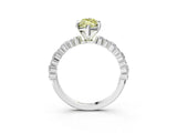 White gold Fancy Yellow Marquise Cut Diamond Side Stone Solitaire Ring with Round  and Four-Prong Setting_27