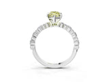 White gold Fancy Yellow Marquise Cut Diamond Side Stone Solitaire Ring with Round  and Four-Prong Setting_92