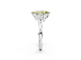White gold Fancy Yellow Marquise Cut Diamond Solitaire Celtic Knot Ring with Four-Prong Setting_31