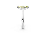 White gold Fancy Yellow Marquise Cut Diamond Solitaire Engagement Ring with Cathedral Setting and Four-Prong Mount_28