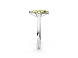 White gold Fancy Yellow Marquise Cut Diamond Solitaire Engagement Ring with Cathedral Setting and Four-Prong Mount_34