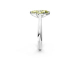 White gold Fancy Yellow Marquise Cut Diamond Solitaire Engagement Ring with Cathedral Setting and Four-Prong Mount_55