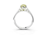 White gold Fancy Yellow Marquise Cut Diamond Solitaire Engagement Ring with Cathedral Setting and Four-Prong Mount_56