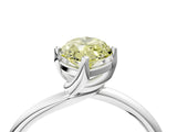 White gold Fancy Yellow Marquise Cut Diamond Solitaire Engagement Ring with Four-Prong Setting and Classic Band_36