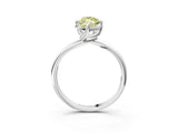 White gold Fancy Yellow Marquise Cut Diamond Solitaire Engagement Ring with Four-Prong Setting and Classic Band_45