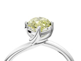 White gold Fancy Yellow Marquise Cut Diamond Solitaire Engagement Ring with Four-Prong Setting and Classic Band_46