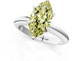 White gold Fancy Yellow Marquise Cut Diamond Solitaire Engagement Ring with Round Band and Four-Prong Setting_109