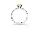 White gold Fancy Yellow Marquise Cut Diamond Solitaire Pavé Engagement Ring with Round Band and Prong Setting_15