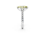 White gold Fancy Yellow Marquise Cut Diamond Solitaire Pavé Engagement Ring with Round Band and Prong Setting_44