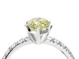 White gold Fancy Yellow Marquise Cut Diamond Solitaire Pavé Engagement Ring with Round Band and Prong Setting_46