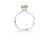White gold Fancy Yellow Marquise Cut Diamond Solitaire Ring with Classic Band and Four-Prong Setting_3