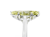 White gold Fancy Yellow Marquise Cut Diamond Solitaire Ring with Flower Prong Setting and Classic Band_54