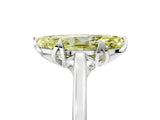 White gold Fancy Yellow Marquise Cut Diamond Solitaire Ring with Flower Prong Setting and Classic Band_70