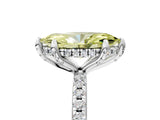 White gold Fancy Yellow Marquise Cut Diamond Solitaire Ring with Four-Prong Setting and Pavé Band_8