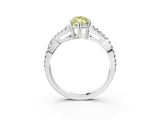 White gold Fancy Yellow Marquise Cut Diamond Solitaire Ring with Four-Prong Setting and Twisted Pavé Band_20
