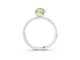 White gold Fancy Yellow Marquise Cut Diamond Solitaire Ring with Round  Pavé Band and Prong Setting_81
