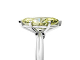 White gold Fancy Yellow Marquise Cut Diamond Solitaire Ring with Six-Prong Setting and Classic Band_47