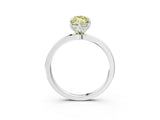 White gold Fancy Yellow Marquise Cut Diamond Solitaire Ring with Thin Band and Prong Setting_37