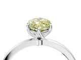 White gold Fancy Yellow Marquise Cut Diamond Solitaire Ring with Thin Band and Prong Setting_38