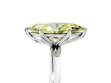 White gold Fancy Yellow Marquise Cut Diamond Solitaire Ring with Thin Band and Prong Setting_39