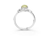 White gold Fancy Yellow Marquise Cut Diamond Solitaire Ring with Twist Band and Four-Prong Setting_79