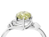 White gold Fancy Yellow Marquise Cut Diamond Solitaire Ring with Twist Band and Four-Prong Setting_80