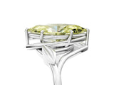 White gold Fancy Yellow Marquise Cut Diamond Solitaire Ring with Twist Band and Four-Prong Setting_81