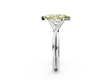 White gold Fancy Yellow Marquise Cut Diamond Solitaire Twist Band Prong Setting Ring_81