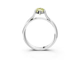 White gold Fancy Yellow Marquise Cut Diamond Solitaire Twist Band Prong Setting Ring_82