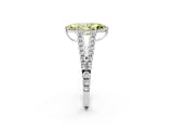 White gold Fancy Yellow Marquise Cut Diamond Split Shank Pavé Engagement Ring with Four-Prong Setting_31