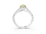 White gold Fancy Yellow Marquise Cut Diamond Split Shank Pavé Engagement Ring with Four-Prong Setting_32