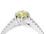 White gold Fancy Yellow Marquise Cut Diamond Split Shank Pavé Engagement Ring with Four-Prong Setting_33