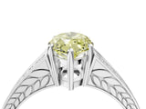 White gold Fancy Yellow Marquise Cut Diamond Split Shank Ring with Pavé Band and Four-Prong Setting_20
