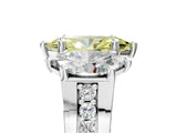 White gold Fancy Yellow Marquise Cut Diamond Three-Stone Ring with Channel Set Band and Four-Prong Setting_46