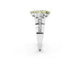 White gold Fancy Yellow Marquise Cut Diamond Three-Stone Ring with Channel Set Band and Four-Prong Setting_48