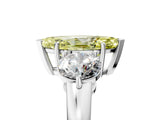 White gold Fancy Yellow Marquise Cut Diamond Three-Stone Ring with Prong Setting and Classic Band_51