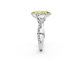 White gold Fancy Yellow Marquise  Cut Diamond Twist Band Solitaire with Prong Setting_2