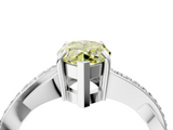 White gold Fancy Yellow Marquise  Cut Diamond Twisted Band Engagement Ring with Prong Setting_7