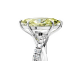White gold Fancy Yellow Marquise  Cut Diamond Twisted Band with Pavé Setting and Four-Prong Setting_5