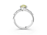 White gold Fancy Yellow Marquise  Cut Diamond Vine Band with Four-Prong Setting_3