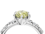 White gold Fancy Yellow Marquise  Cut Diamond Vine Band with Four-Prong Setting_4