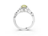 White gold Fancy Yellow Marquise  Cut Diamond with Milgrain Marquise and Bezel Accents on a Solitaire Band with Prong Setting_3