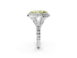 White gold Fancy Yellow Marquise  Cut Double Halo Split Shank Diamond Ring with Prong Setting_31